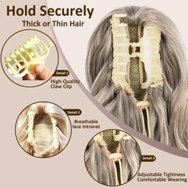 VCAY Ponytail Extension, 12 Inch Pony Tails Hair Extensions, Hold Securely, Tangle-Free,Curly Wavy Natural Looking Synthetic Claw Clip Ponytail Extension for Daily Use