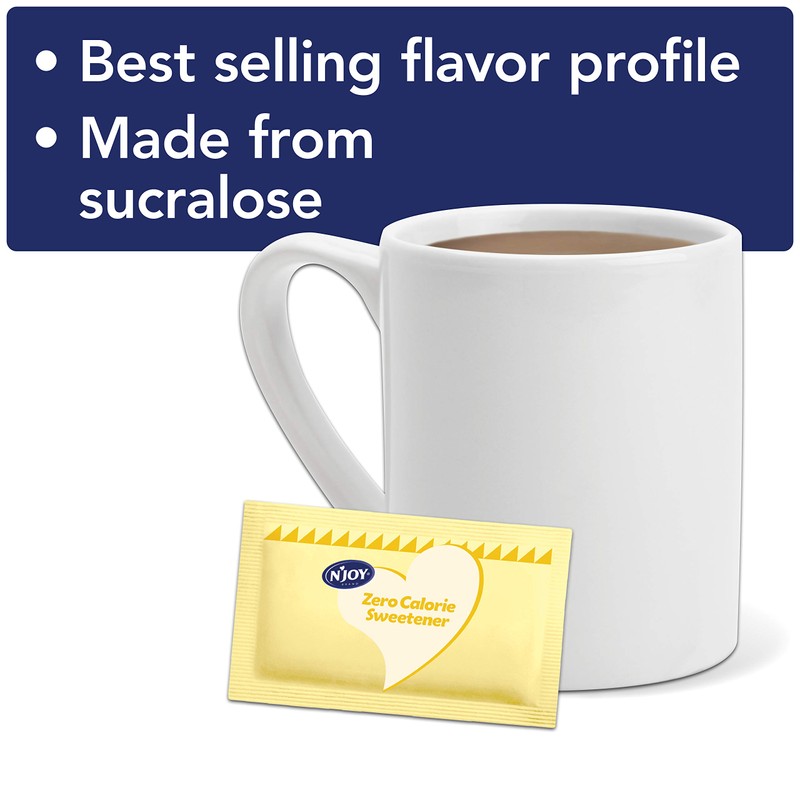 N'Joy Zero Calorie Sweetener | Yellow Sucralose Packets | 2000