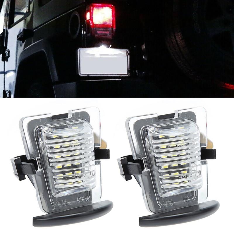 Pair of LED License Number Plate Lamp Light Fit for