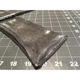 Handmade Luxe Silver Satin Lame’ Scarf / Sash Belt - 54” 2-way Stretch- Free Shipping