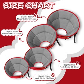 Kuoser Dog Collar, Comfortable Lick Protection Dog, Protective Measures Protective Collar Dog, Adjustable Dog Collar, Dog Collar Leak Protection for Dogs, Prevention of Bite and Lick Wounds, Red, L