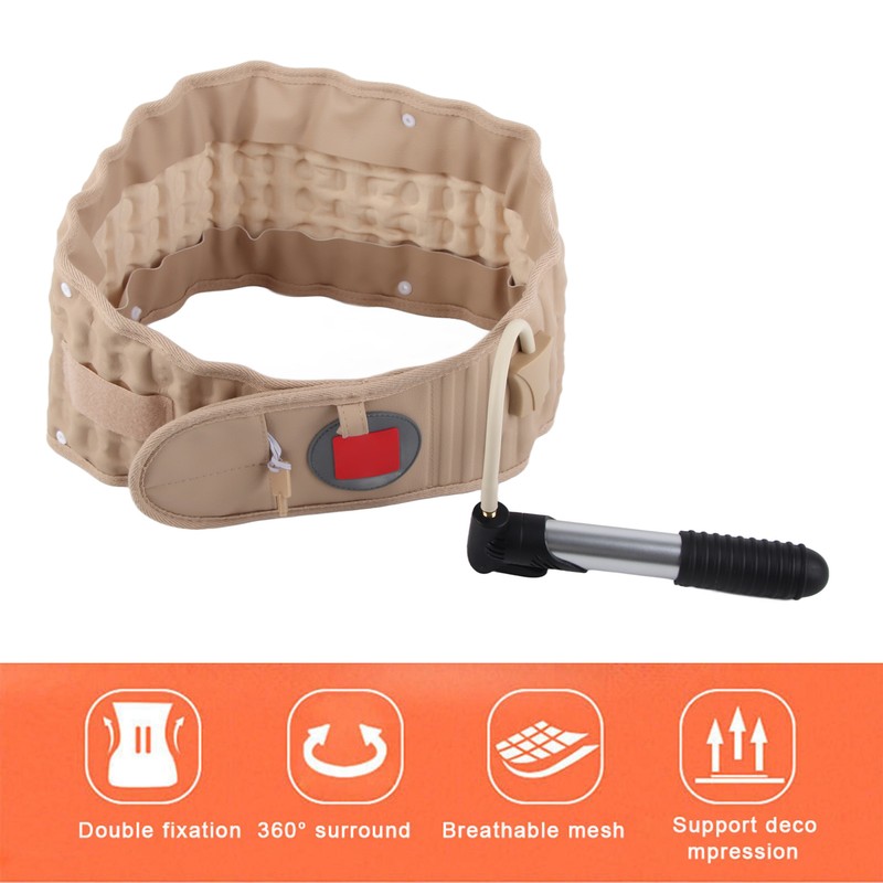 Inflatable Waist Belt for Lumbar Spine Back Decompression Traction Lumbar