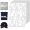 HJZHII 10Sheets White Iron on Letters for Clothing