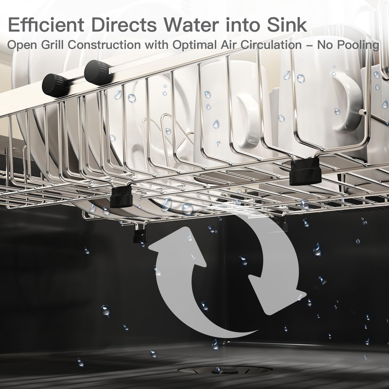 Small Expandable Over The Sink Dish Drainer Drying Rack In