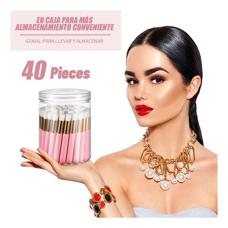 Brochas Para Limpiar Pestañas De Mink, 40 Unidades