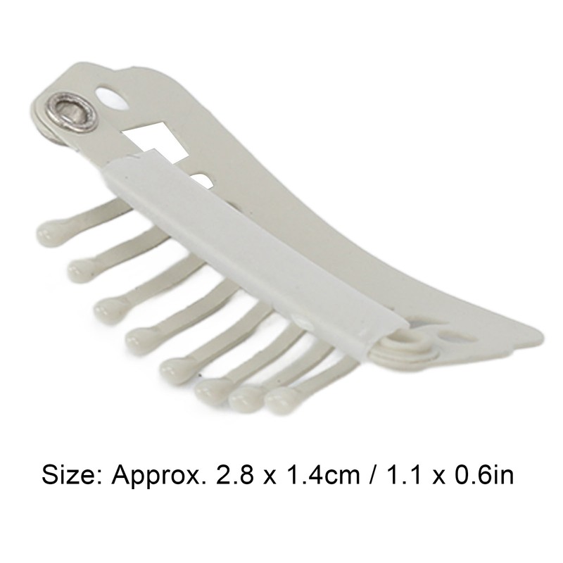 50pcs Hair Extension Clips Set Stainless Steel DIY 8 Teeth