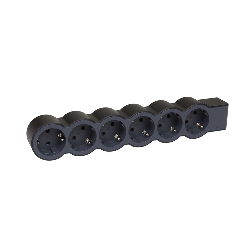 LEGRAND, 694580 694580 Flat Power Strip 6 Way Multiple Socket