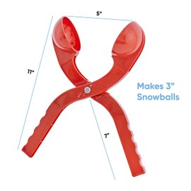 Superio Sand Toy Sandbox Ball Mold - Snowball Maker Snow Toys Kit for Kids (2 Pack) Perfect Snow Ball Shape Mold, Outdoor Winter Sport, Sand Ball Mold, Bath Bomb Maker (Red)