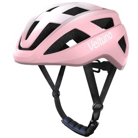 Veltuno Bike Helmet for Adult Men & Women, Lightweight Bicycle Helmet, Adjustable Strap with Magnetic Buckle, Cycling Helmet for Mountain & Road Bike (Pink, Medium)
