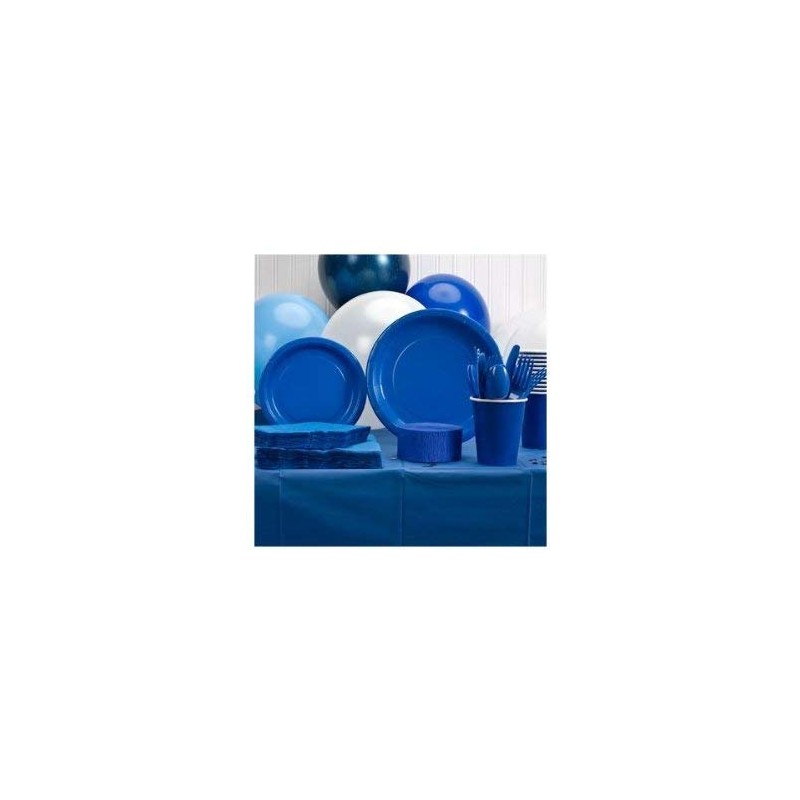 Greenbrier Plastic Rectangle Party Tablecloth Blue 54 X 108 Inches