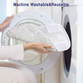 HYCLES Replacement Sienna Luna Cloth Pads Microfiber Mop Pads 4 Pcs for Steamer Head SSM-3006 Washable Cleaning Pads for Floor