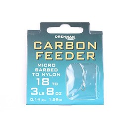 Drennan Carbon Feeder Hooks To Nylon - Size 18 to 3lb 8oz