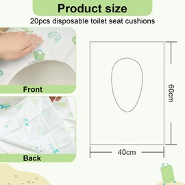 BYXG 20 pieces 60 x 40 cm toilet mat paste type toilet cover, travel toilet, children's toilet seat cover, toilet seat cover, children's toilet seat
