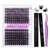 Lash Clusters Kit for Eyelash Extensions: DIY, Natural, Fluffy, Wispy,