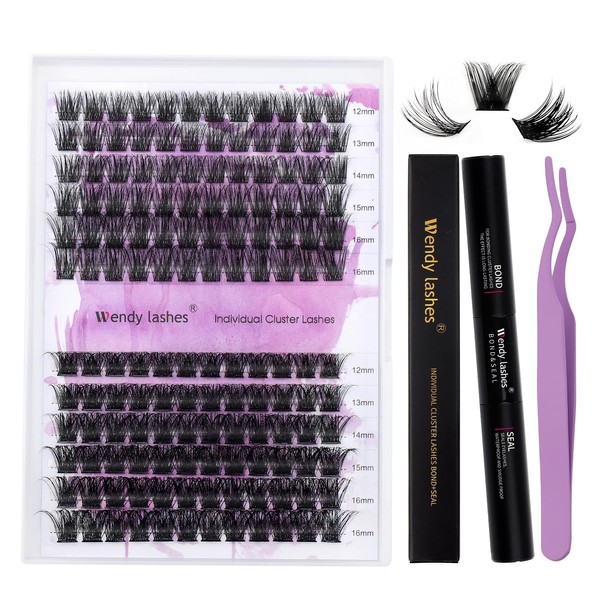 Lash Clusters Kit for Eyelash Extensions: DIY, Natural, Fluffy, Wispy,