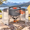 Aluminum Camping Stove Wind Shield for Outdoor Cooking – Multi-Panel