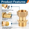 2 pieces brass screw connection passage with seal, movable screw