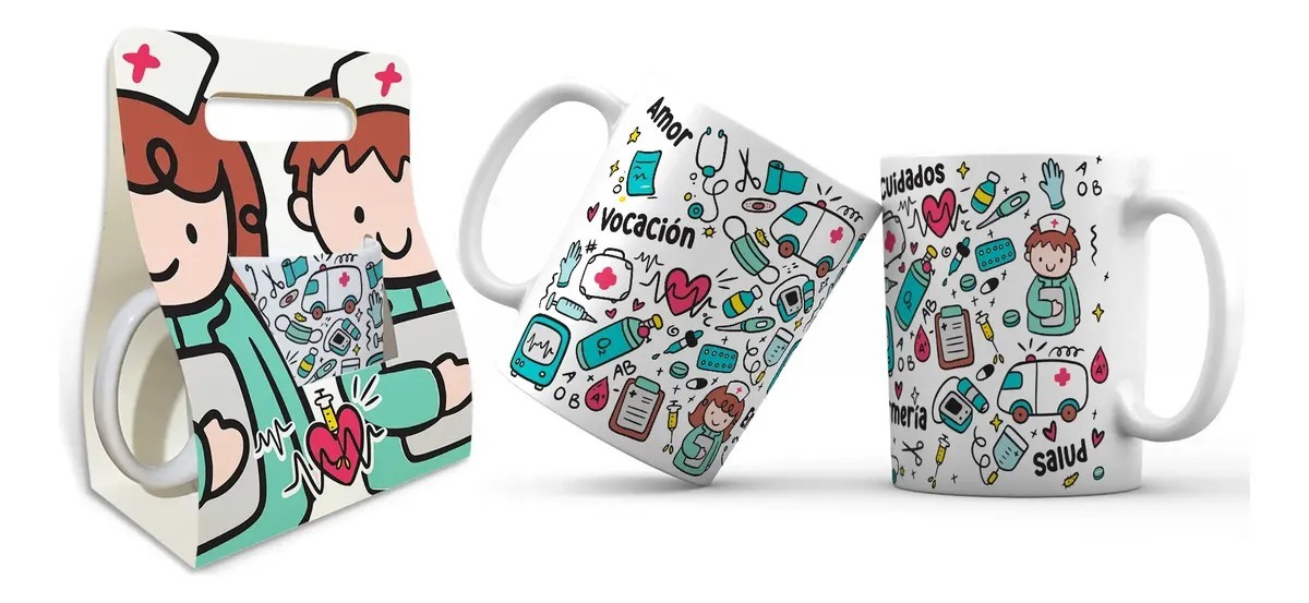 15 Tazas Enfermería Enfermeros Punto Zu
