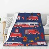 Fire Truck Blanket Warm Plush Firefighter Flannel Throw Blanket Super
