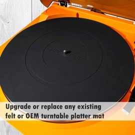 Deco Gear Audiophile 12-Inch Silicone Rubber Turntable Platter | Universal for all Vinyl LP Record Players - Anti-Static Slipmat | Improves Sound & Protect Your Vinyl from Static & Dust