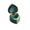 Greenbrier Heart Shaped Trinket Box Hinged Jewelry Gift Box Teal
