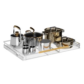 MIYUPTC Expandable Sliding Pantry Shelf, Large Pull Out Drawer Cabinet Organizer, Under Sink Storage Organiser Bottom-Mounted Basket for Kitchen, Bathroom