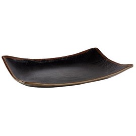 APS Marone 84119 Tray 32.5 x 23.5 cm Height 4.5 cm Melamine Black with Brown Edge
