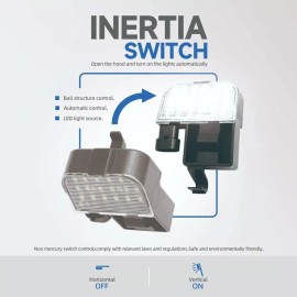 ZTT For 2003-2006 Chevy GMC 1500 2500 3500 Underhood Hood Courtesy LED Lamp Light