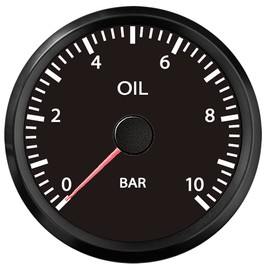 ELING 52mm WiFi Oil Pressure Gauge 0-10Bar for Car Truck RV Yachts 9-32V (black+black)