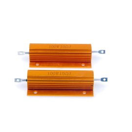 LM YN 100 Watt 10 Ohm 5% Wirewound Resistor Electronic Aluminium Shell Resistors Gold (Pack of 2)