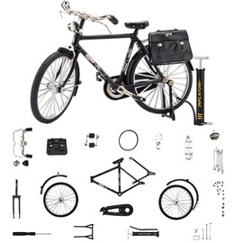 COLEESON Retro Bicycle Model Kit for Kids, Model Kits for Adults to Build, DIY Bicycle Model Ornament, 1:10 Creative Iron Art Tabletop Ornament Toys for Gifts Home Office Decor