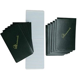 (12 Pack) Tacticai Green Military Memorandum Book (3.25â x 5.5â - 144 Sheets) for Note and Memo Keeping, Top Bound Flip Open Journal, Pocket-Sized Paper Pad, NSN 7530-00-243-9366 - Made in USA