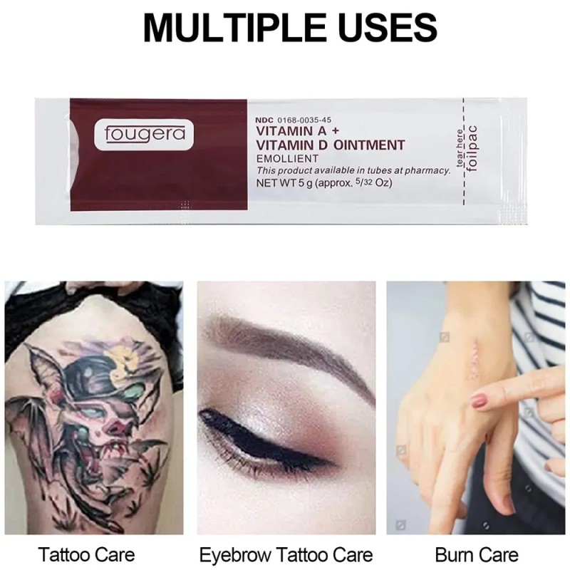 Crema Fougera Vitamina A, D Para Tatuajes 10 Pzs 100g