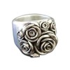 KOICCVQQ Fashion Trend Silver Rose Flower Ring for Woman Exquisite