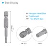 CoCud Hex Screwdriver Bits, 1/8" Hex 50mm Length 1/4" Hex
