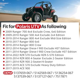 JAVIK Front Left & Right Wheel Hub Compatible with Polaris Ranger 800 Diese-l 900 700 RZR 900 800-4 570 ACE 570 900 OEM# 5137127-067 5137659-067 5136254-067 5142569-067 5137539-067 7517871