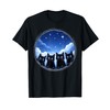 Mystical Black Cats Under Starry Sky Cute Cat Lover T-Shirt
