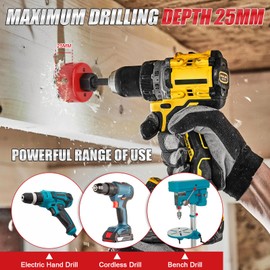 Kigniote Hole Saw Sets, 11Pcs Hole Saw Kit with 6 Saw Blade (22/54/64/76/89/102mm) Mandrels Drill Bits Installation Plate Hex Key Gloves Storage Case, Holesaw Idear for Wood Plywood PVC Board