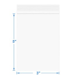 200 Pack 3" x 5" 4 Mil Thick Clear Reclosable Zip Seal Lock Poly Bags Heavy Duty Zipper Plastic Bags For Jewelry Beads