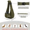 PETLOFT Reversible Dog Cat Sling Carrier, Small Dog Carrier, Adjustable