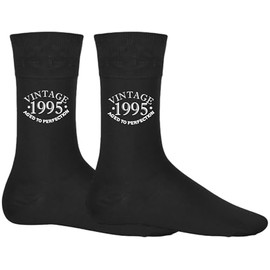 DCG PRINTWEAR Funny 30th Birthday Gift – Black Socks for Adults Born in 1995 – Gag Present for 30 Year Old Men or Women