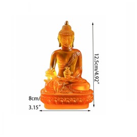 zaoalife - Estatua de Buda para decoración del hogar, escultura budista retro estilo tailandés, estatua de Buda de medicina, decoración zen de decoración pequeña figurita coleccionable, decoración de