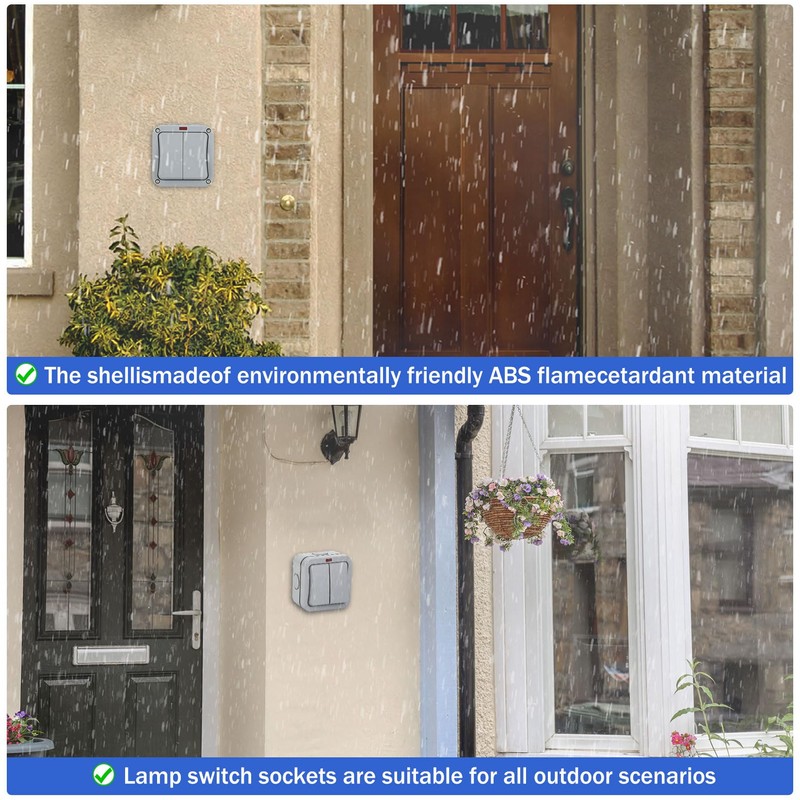 Idota Light Switch Outdoor Weatherproof Switch Universal Switch 20A IP66