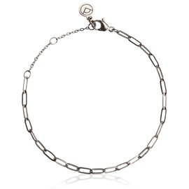 Damen Gliederarmband aus Edelstahl • Nickelfreie Armkette Silber • Nachhaltiger Schmuck wasserfest • verstellbare Länge (15-18 cm)