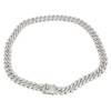 19.7in Necklace Rhombus Full Rhinestones Cool Double Layered Chain Necklace
