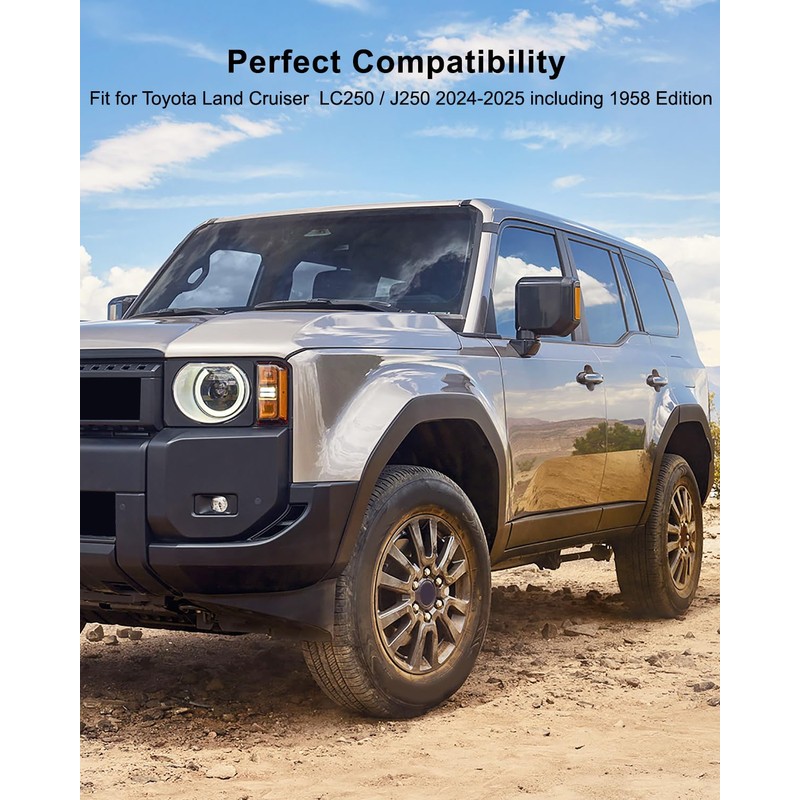 2Pcs Front Fog Lamp Inlet Cover Fit for Toyota Land