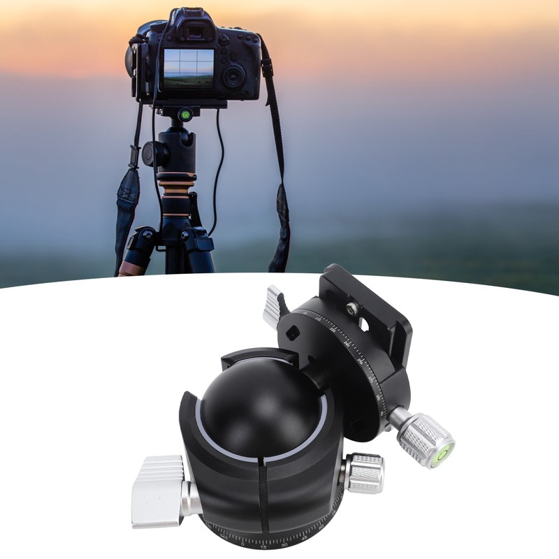 Panoramic Tripod Head Dual Panorama Low Gravity 360 Degree Rotating