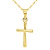 Collar con dije de cruz simple y de oro amarillo