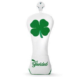 Golf Club Headcovers Embroidery Green Lucky Clover Golf Head Covers Driver Covers Fariway Wood Headcover Hybrid Headcover Leather Golf Head Covers for Most Brand (for Fariway Wood)