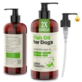 Wild Caught Fish Oil for Dogs - 16oz - Omega 3-6-9, GMO Free - Reduces Shedding, Supports Skin, Coat, Joints, Heart, Brain, Immune System - Highest EPA & DHA Potency - Only Ingredient is Fish